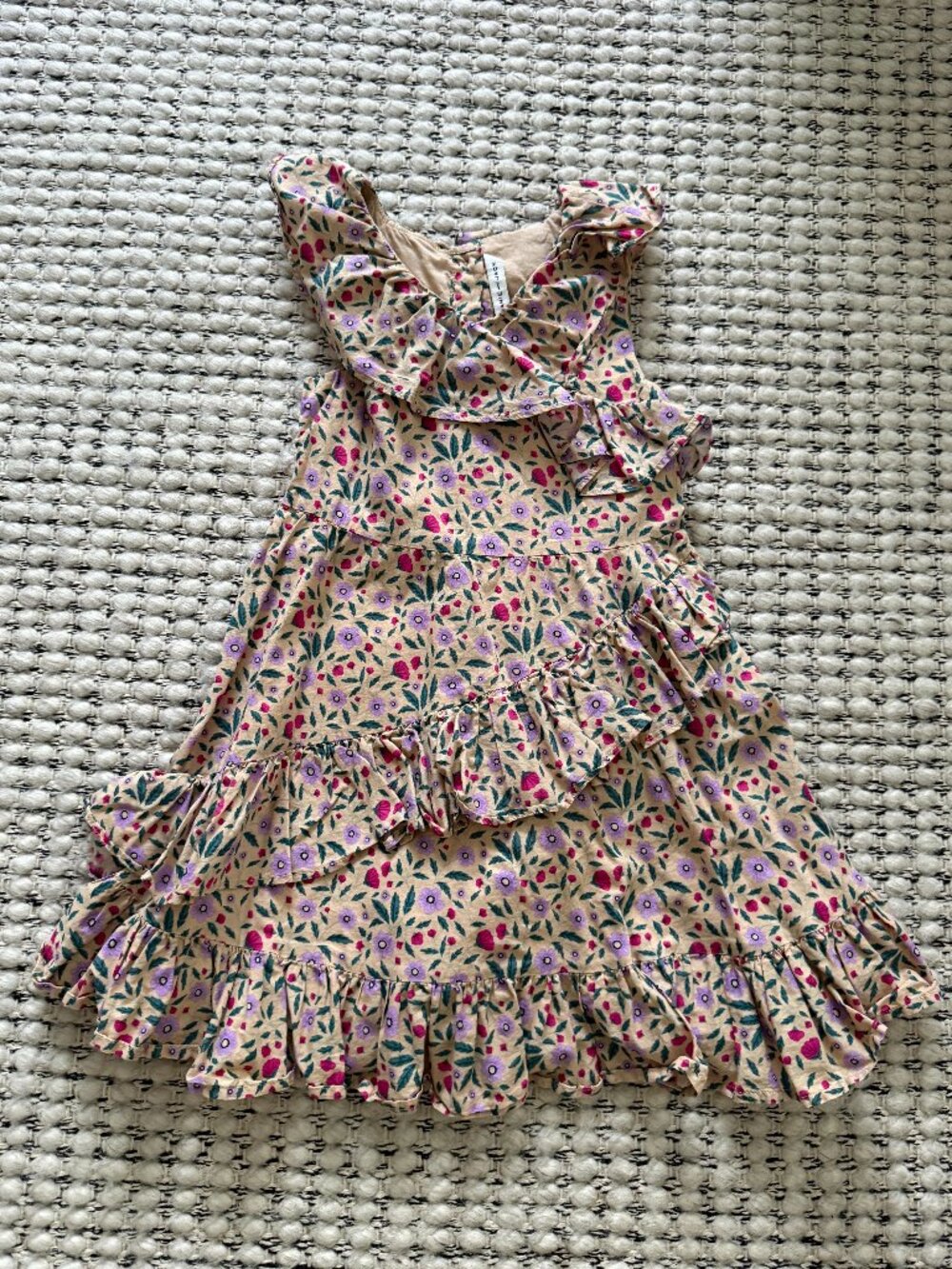 Janie & Jack Girls Floral Ruffle Dress